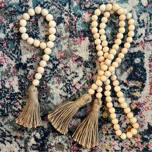 2 Piece Wood Bead Garland